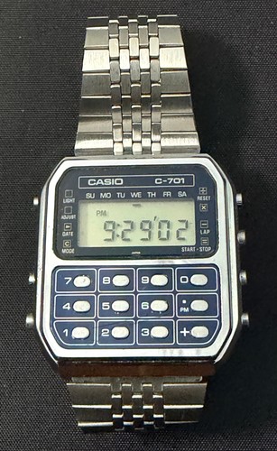 Casio 701 blue calculator - casio, c-701
