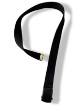 Vintage men's black elastic buckle belt| L32 | SKU 4805