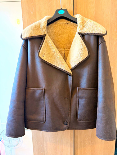 Zara brown faux - zara, leather