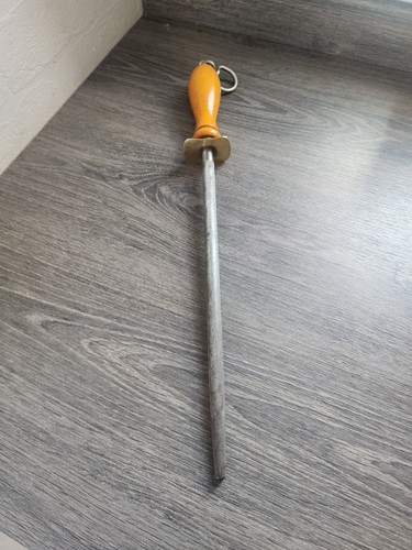 Vintage long butchers steel - vintage,