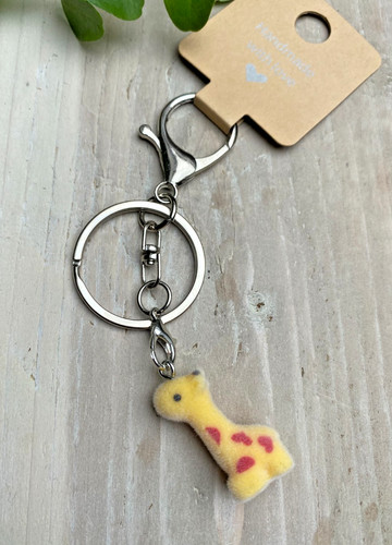 Giraffe keyring hearts - giraffe, /