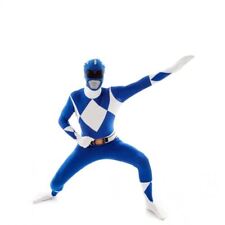 Adult Blue Power Ranger Morphsuit Men`s Superhero Fancy Dress Costume M – XXL