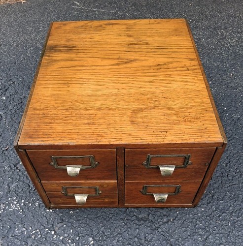 Vintage oak drawer card - vintage,