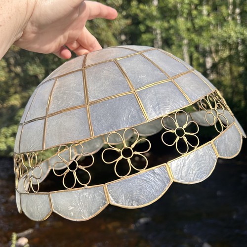 Vintage capiz shell brass - vintage,