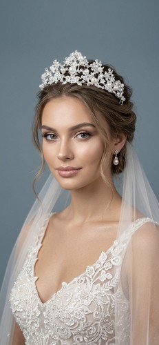 Tiara luxury silver - tiara, wedding