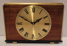 Vintage Mid-Century c1960’s British “Metamec” Brass & Oak Desk/Mantel Clock