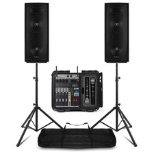 PA System with SL28 Speakers, VMA106 6 Channel Power Mixer Amp and Microphones