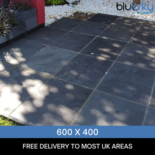 Black slate paving - slate, slabs