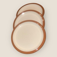 Denby Fire Chilli 3x Dinner Plates 10.5” Terracotta & Cream Retired Excellent