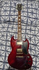 2013 Vintage SG Cherry Red Electric Guitar Gold Hardware Excellent Condition