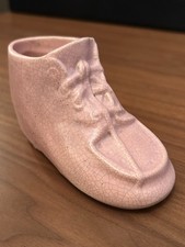VTG Nelson McCoy Pottery Mary Ann Pink Baby Shoe Ceramic Planter, NM USA, 1940s