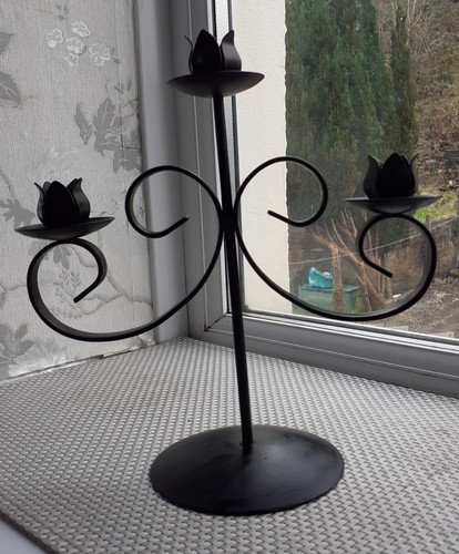 Black metal candle - 3,