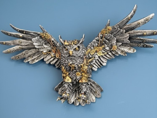 Steampunk wall owl bird - steampunk,