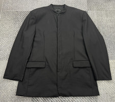 Twinhill Men’s Jacket 44R Black Wool Blend Mandarin Collar Minimalist Blazer