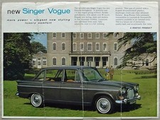 SINGER VOGUE FOUR DOOR SALOON Car Sales Specification Leaflet 1964-65 #1093/H