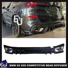 FOR BMW X5 G05 M SPORT GLOSS BLACK COMPETITIVE STYLE REAR BUMPER DIFFUSER