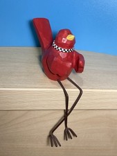 Vintage Russ Berrie Red Cardinal Shelf Sitter Bird Festive Christmas Bird Lovers