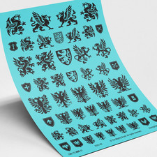 Heraldic Crests Waterslide Transfers Decals