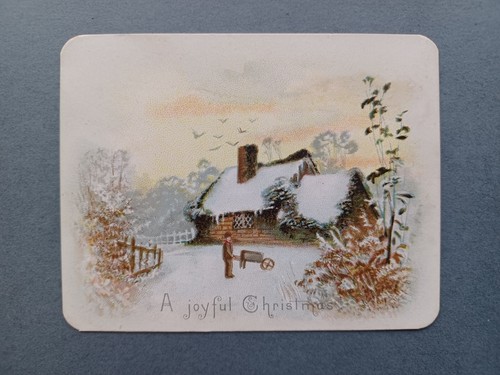 Victorian christmas card man - victorian,