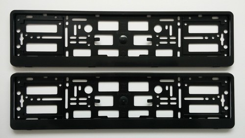 Pair black number plate - pair,