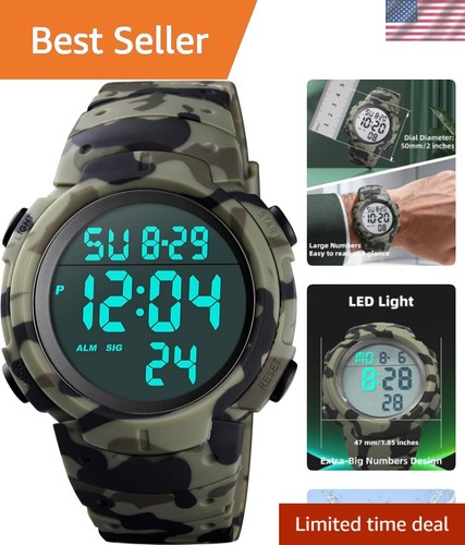 Digital watch mens waterproof - mens,,