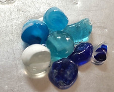 8 x Vintage Blue White Swirl