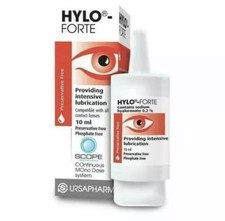 2x Pack Hylo-Forte Lubricating Eye Drops 10ml Preservative Free