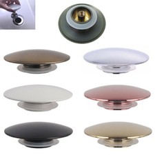 Brass Sink Basin Waste Plug Top Cap Replacement Pop Up Click Clack Push Cap 66mm