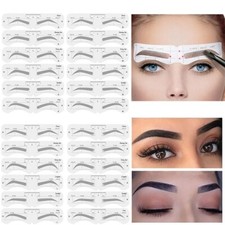 6Pcs Stencil Shaping Makeup Tool Brow Definer Eyebrow Shaper Eyebrow Stamp C ）