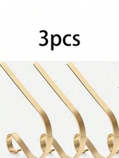 3pcs Christmas Stocking Holders Non-Slip Fireplace Hooks Hanging Ornaments Xmas