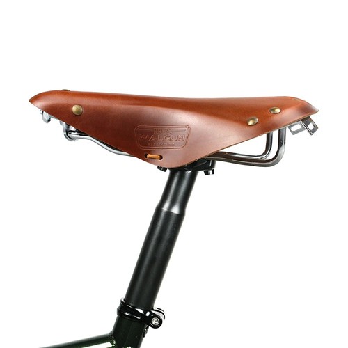 Retro bike saddle - , leather