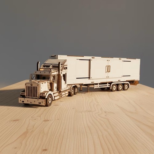 Heavy truck trailer wooden - truck,