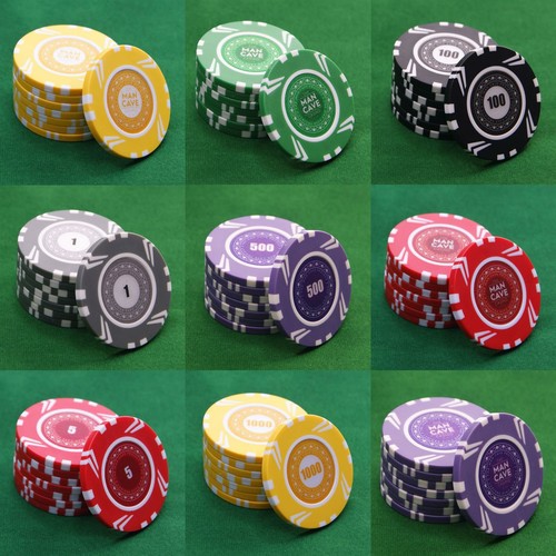 Full size poker chips numbered - poker,
