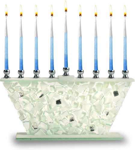 Ner mitzvah glass hanukkah - ner,