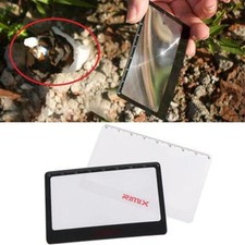 Magnifying Glass Lens Pocket Credit Card Size Transparent US Magnifying G7Y1