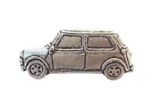 Classic Mini Car Handcrafted in Solid Pewter In UK Lapel Pin Badge