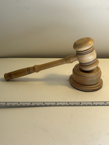 Wooden gavel and block - gavel,