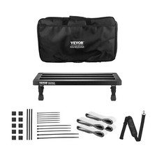 VEVOR Guitar Pedal Board 20'' x 11'' Aluminum Alloy 2.64 lbs Folding PedalBoard