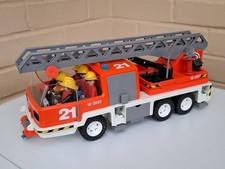 Vintage Playmobil Fire Engine Including 6 Firefighter Figures