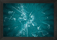Abstract Broken Glass Framed