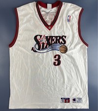 VINTAGE PHILADELPHIA 76ERS SIXERS NBA BASKETBALL JERSEY #3 IVERSON SIZE XXL