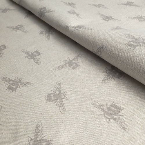 Bee print cotton linen - bee, mix