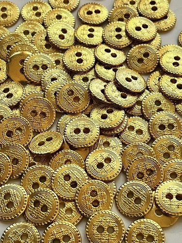 100 metal buttons shank 14mm - x,
