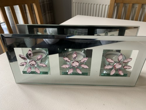 Mirrored glass triple - glass, tealight