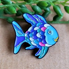 Rainbow Fish Enamel Metal Pin