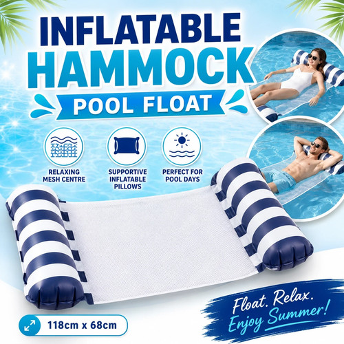 Blue water hammock inflatable - blue,