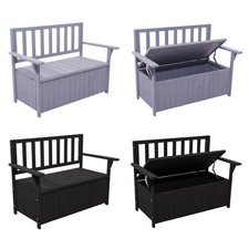 Solid Wood 135L Storage Bench