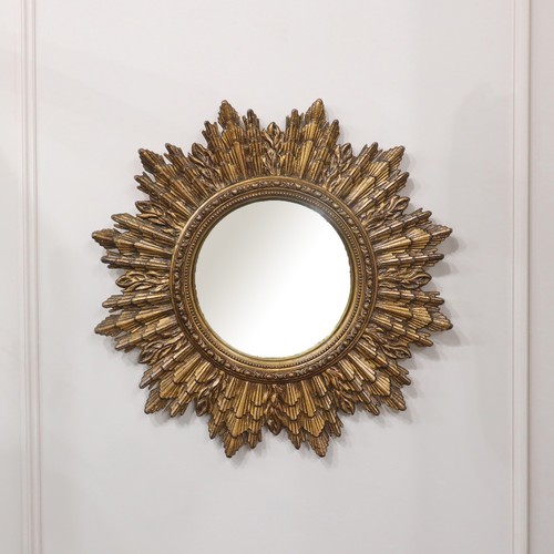 Giltwood sunburst mirror - giltwood,