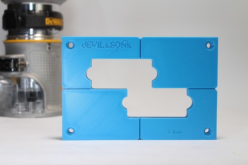 Bass pickup routing template - bass,