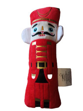 NUTCRACKER MAN -  Pet Dog Toy  - Soft Stuffed Squeaky  - 10" / 25cm - CHRISTMAS